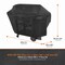 Modern Leisure Black Diamond 65 in. Grill Cover, Waterproof, 65 in. L x 25 in. W x 44.5 in. H, Black 3089 - alternate 7